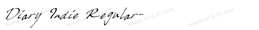 Diary Indie Regular字体转换